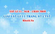 Giải Vật lí 11 trang 87 Chân trời Sáng tạo